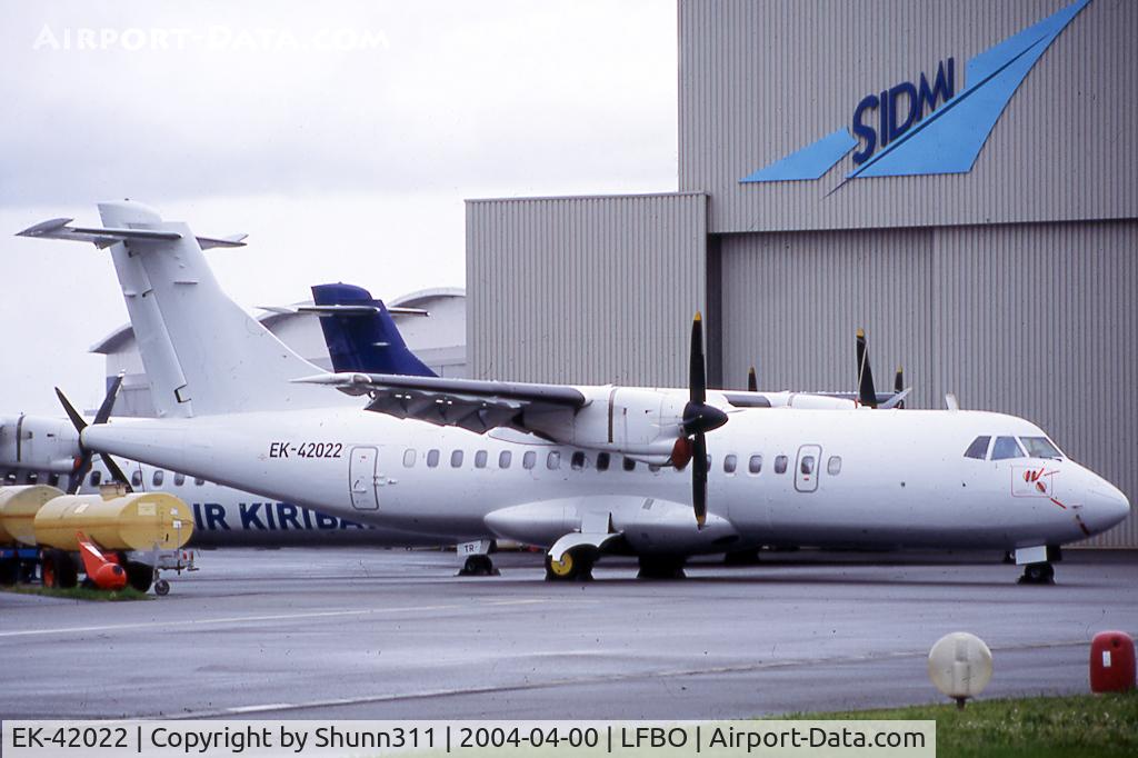 EK-42022, 1986 ATR 42-312 C/N 021, Parked at SIDMI Facility in all white c/s without titles...