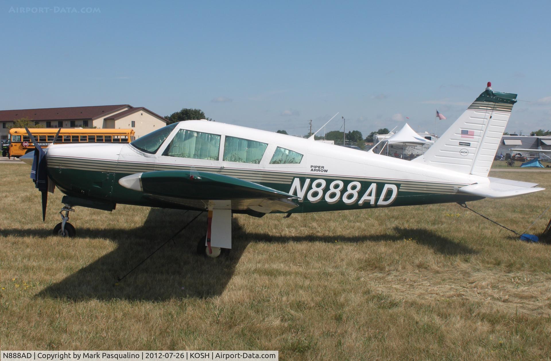 N888AD, 1968 Piper PA-28R-180 Cherokee Arrow C/N 28R-30913, Piper PA-28R-180