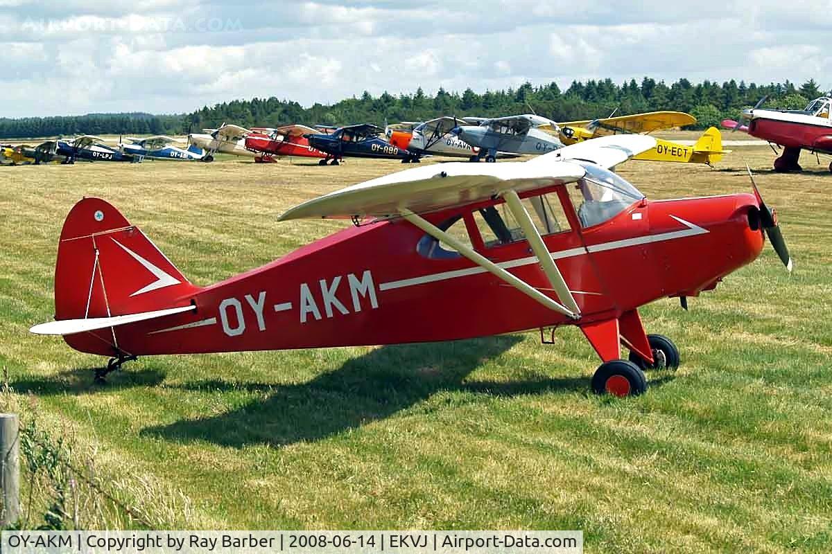 OY-AKM, 1949 Piper PA-16 Clipper C/N 16-101, Piper PA-16 Clipper [16-101] Stauning~OY 14/06/2008