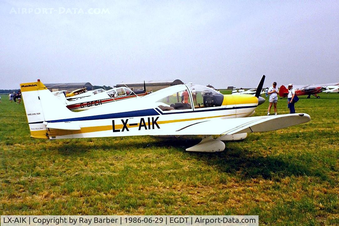 LX-AIK, 1974 Robin HR-200-120B C/N 43, Robin HR.200/120 Club [43] Wroughton~G 29/6/1986