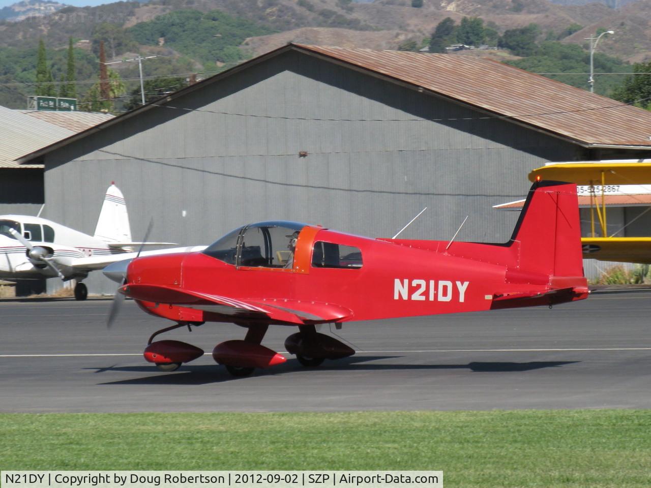 N21DY, 1970 American AA-1 Yankee C/N AA1-0431, 1970 American AA-1, Lycoming O-235 115 Hp, landing roll Rwy 22
