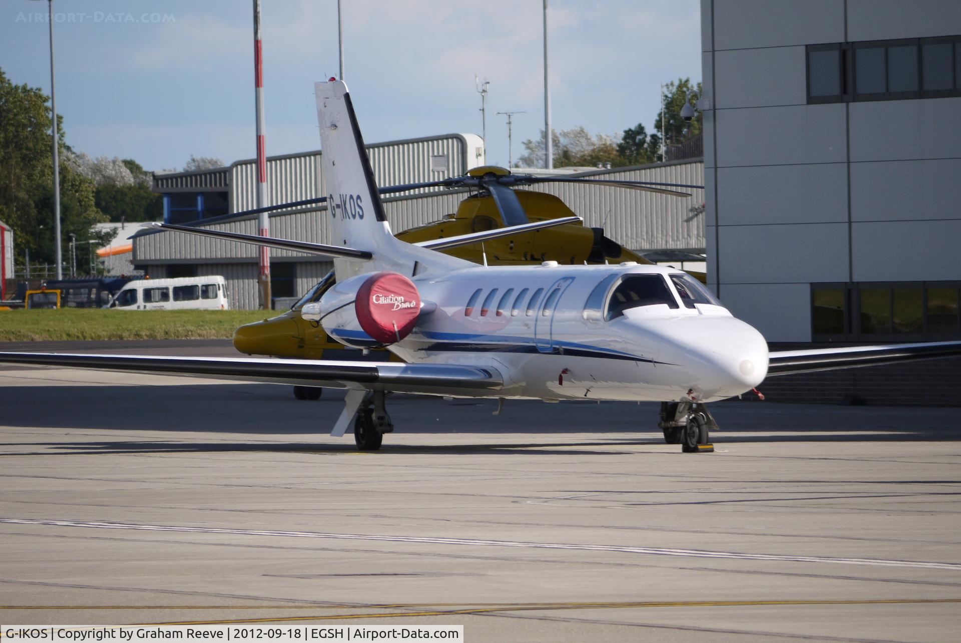 G-IKOS, 2001 Cessna 550 Citation Bravo C/N 550-0957, Paked at Norwich.