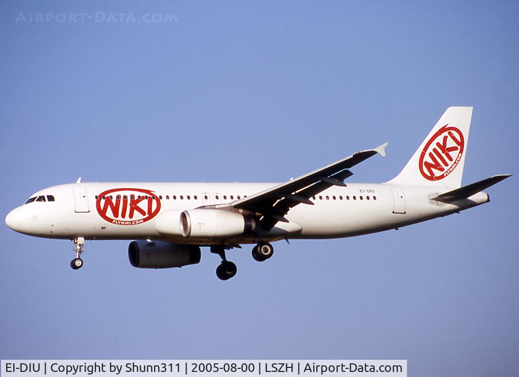 EI-DIU, 1999 Airbus A320-232 C/N 0990, Landing rwy 32