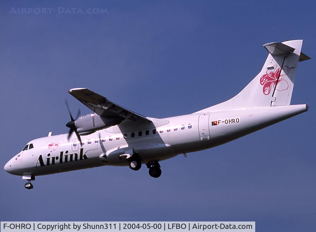 F-OHRO, 1992 ATR 42-320 C/N 304, Landing rwy 32L with his new owner c/s...