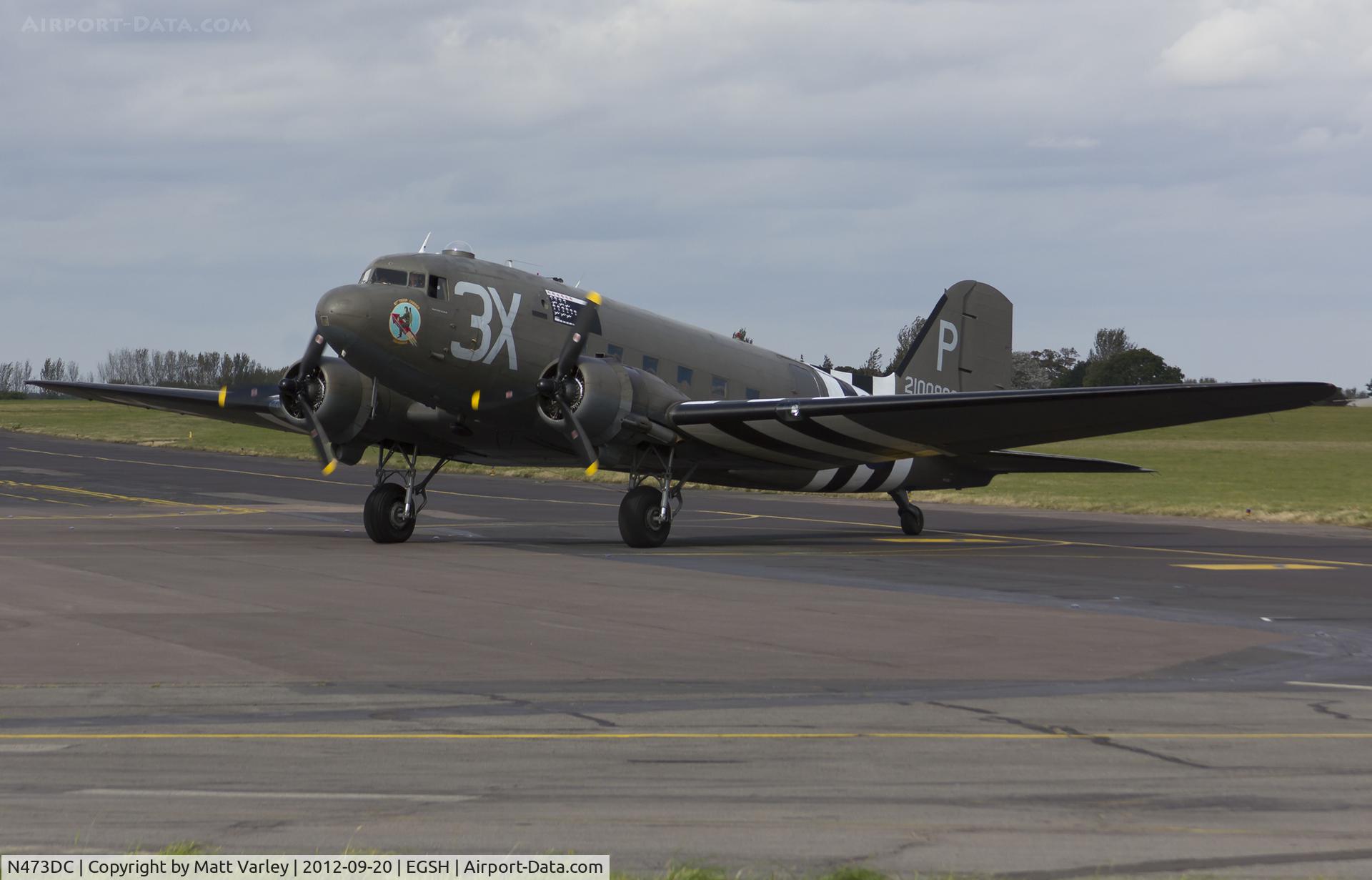 N473DC, 1942 Douglas DC3C (C-47A) C/N 19345, Arriving at SaxonAir for a fuel stop.