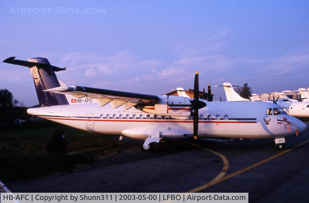 HB-AFC, 1988 ATR 42-320 C/N 087, Stored for maintenance... Falcon Express Cargo c/s