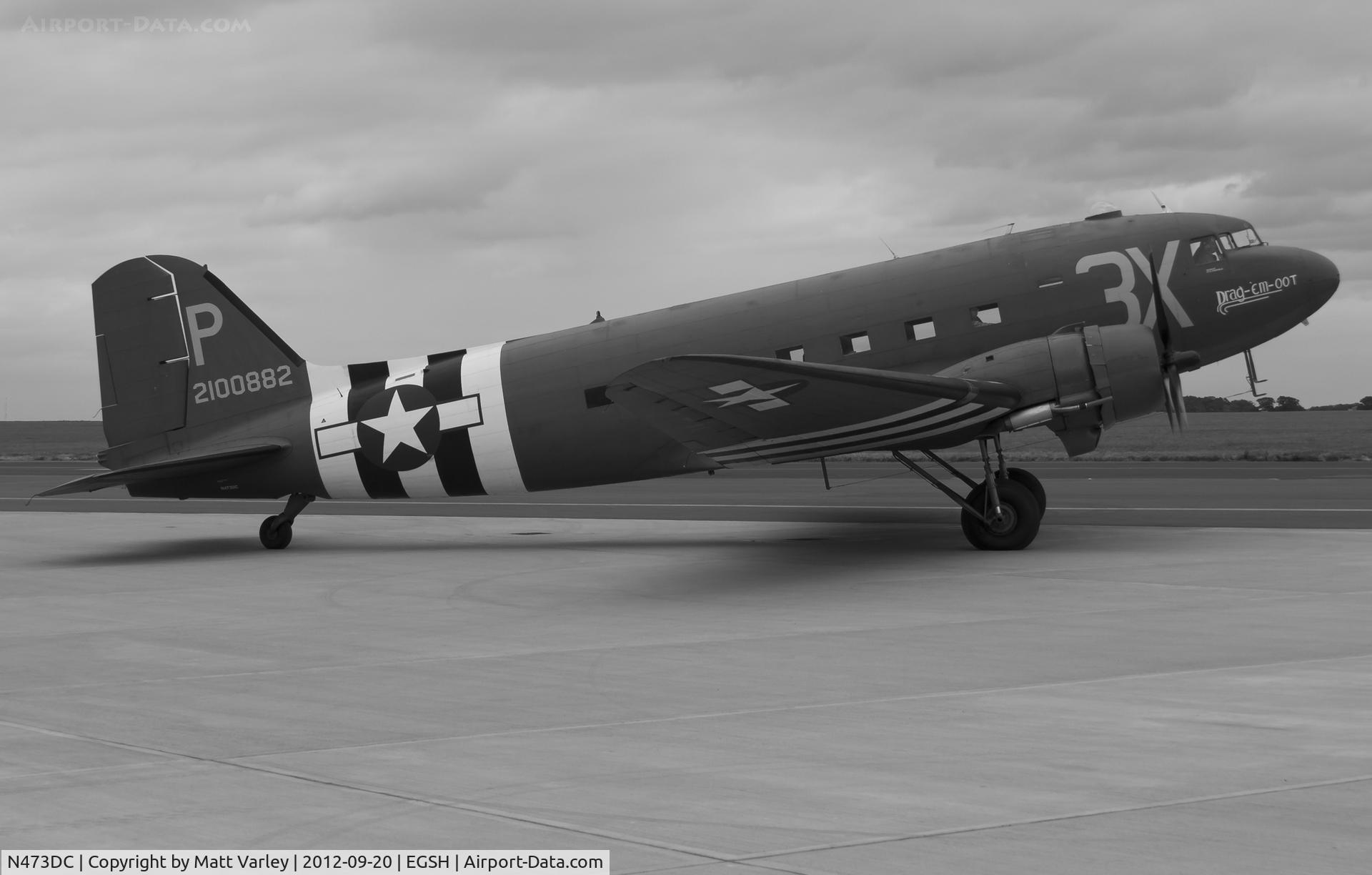 N473DC, 1942 Douglas DC3C (C-47A) C/N 19345, Black & White edit.