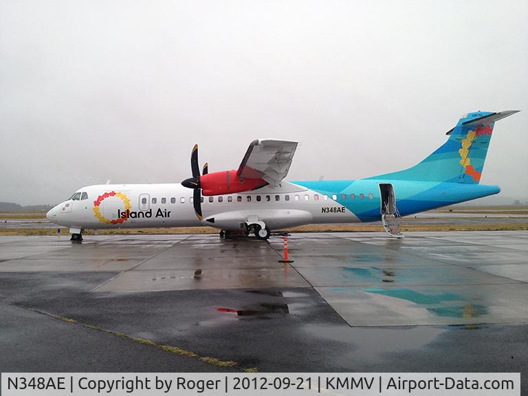 N348AE, 1993 ATR 72-212 C/N 349, On it's way to Hawaii. Getting some additional fuel tanks for the journey.