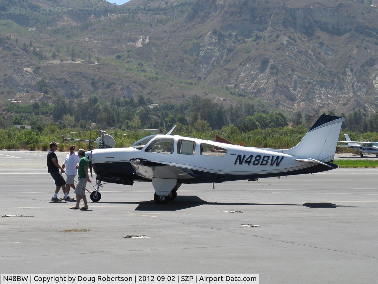 N48BW, 1975 Beech F33A Bonanza C/N CE-582, 1975 Beech F33A BONANZA, Continental IO-520-B 285 Hp, tow from transient line tiedown