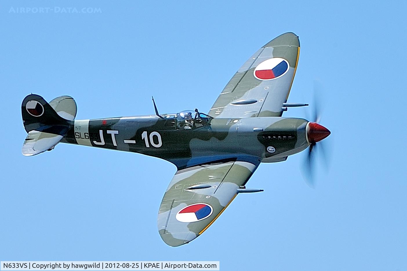 N633VS, 1945 Supermarine 361 Spitfire LF.IXe C/N CBAF.IX.571, Flying Heritage Collection Free-Fly Day