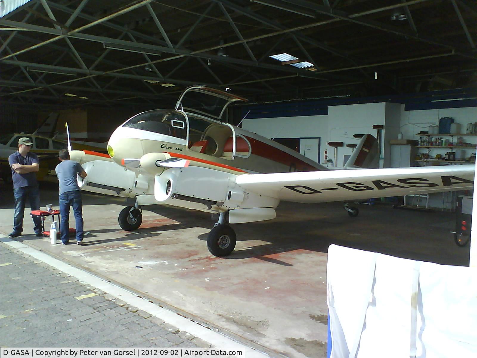 D-GASA, 1959 Let Ae-145 Super Aero 145 C/N 19-014, D-GASA during a good polishing near Vreden Germany.