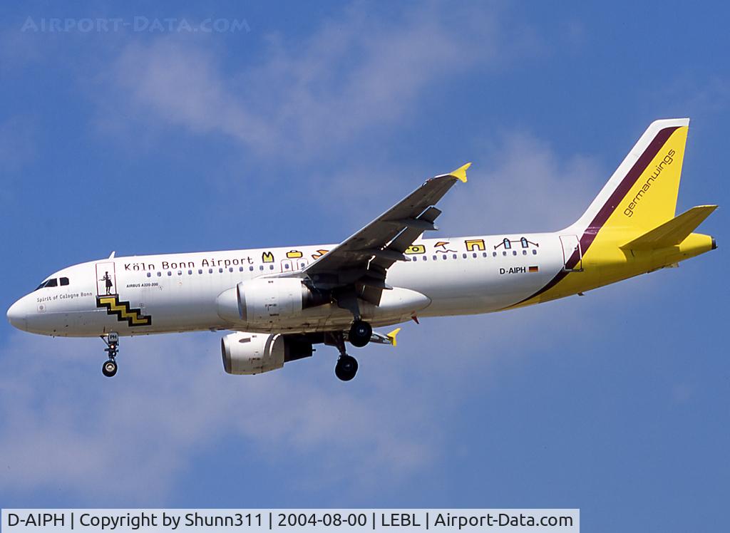 D-AIPH, 1989 Airbus A320-211 C/N 0086, Landing rwy 25 in Koln Bonn Airport c/s