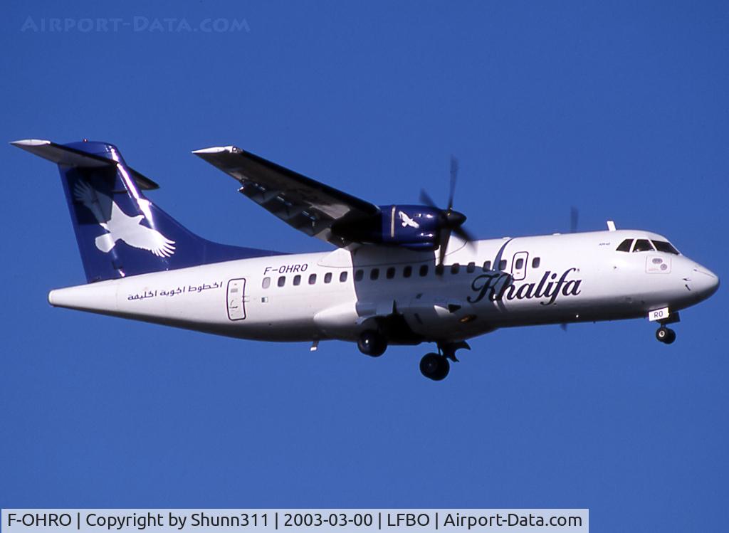 F-OHRO, 1992 ATR 42-320 C/N 304, Landing rwy 14R