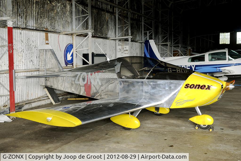 G-ZONX, 2007 Sonex Sonex C/N PFA 337-14689, I really don't know what to think about this aircraft... Seen in the hangar at Kirknewton (SCO)