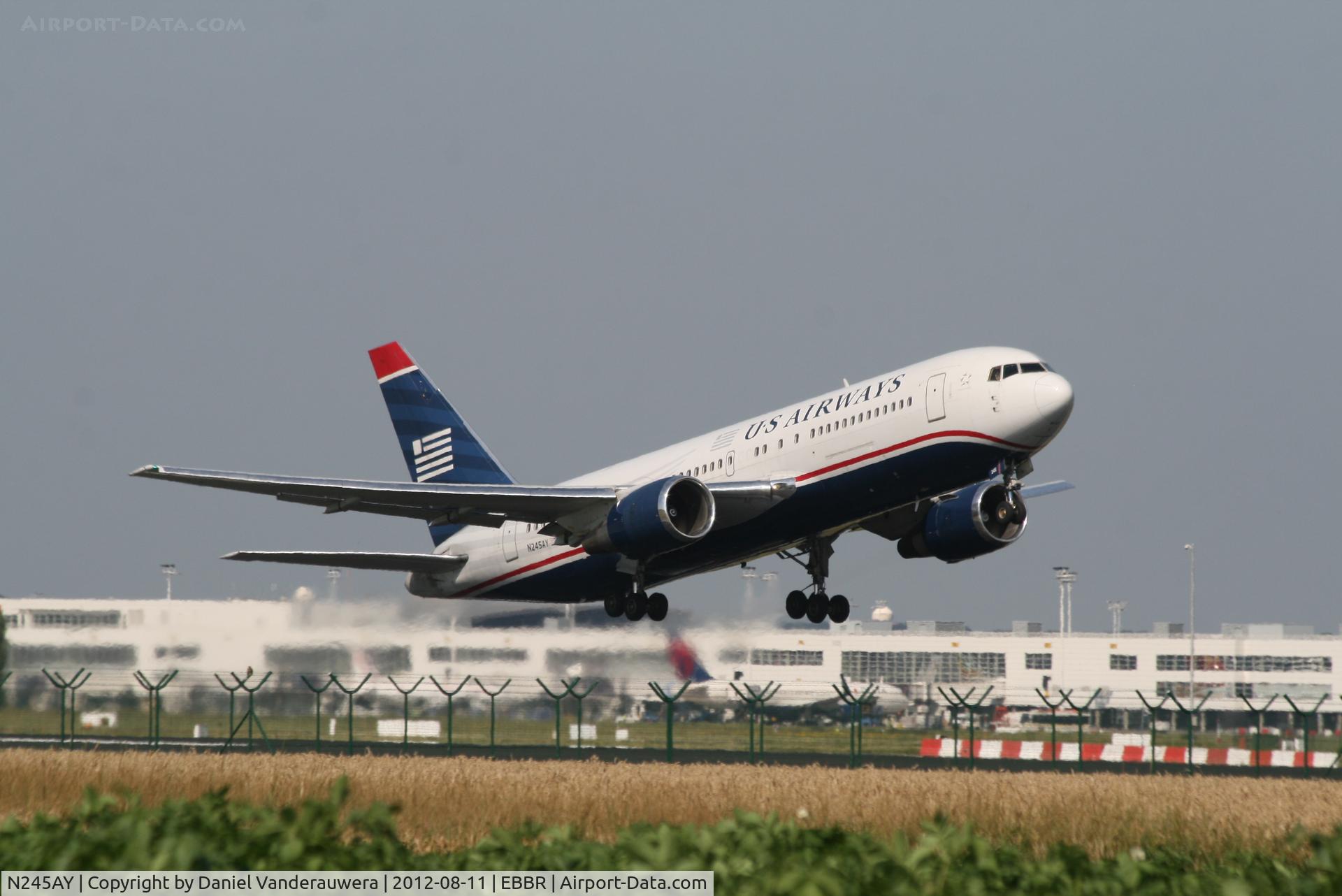 N245AY, 1987 Boeing 767-201 C/N 23897, Flight US751 is taking off from RWY 07R