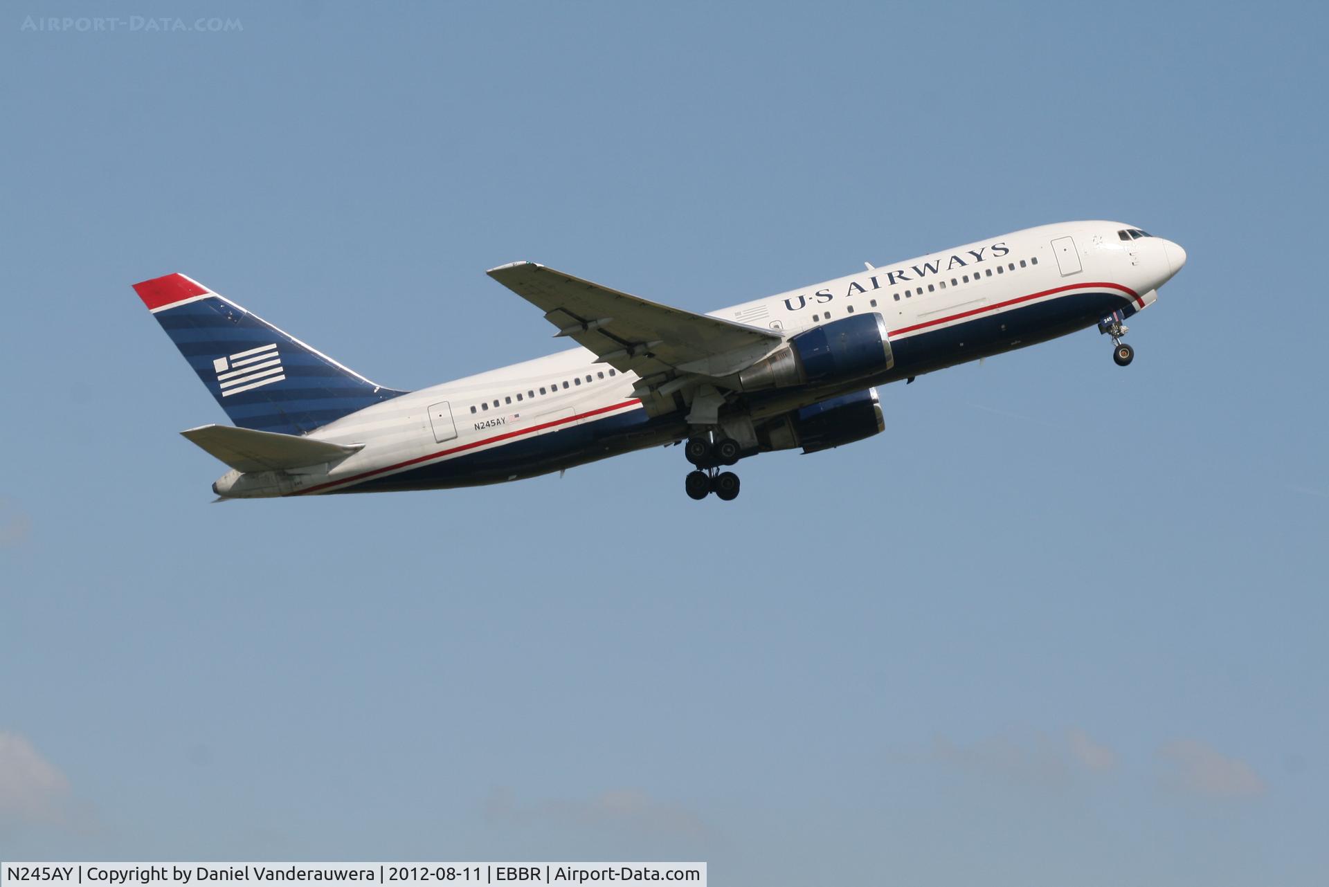 N245AY, 1987 Boeing 767-201 C/N 23897, Flight US751 is climbing from RWY 07R