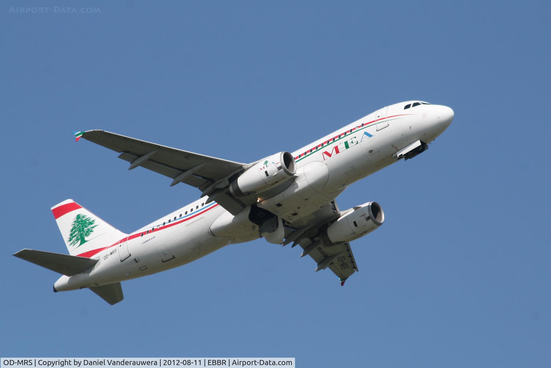 OD-MRS, 2009 Airbus A320-232 C/N 3804, Flight ME216 is climbing from RWY 07R