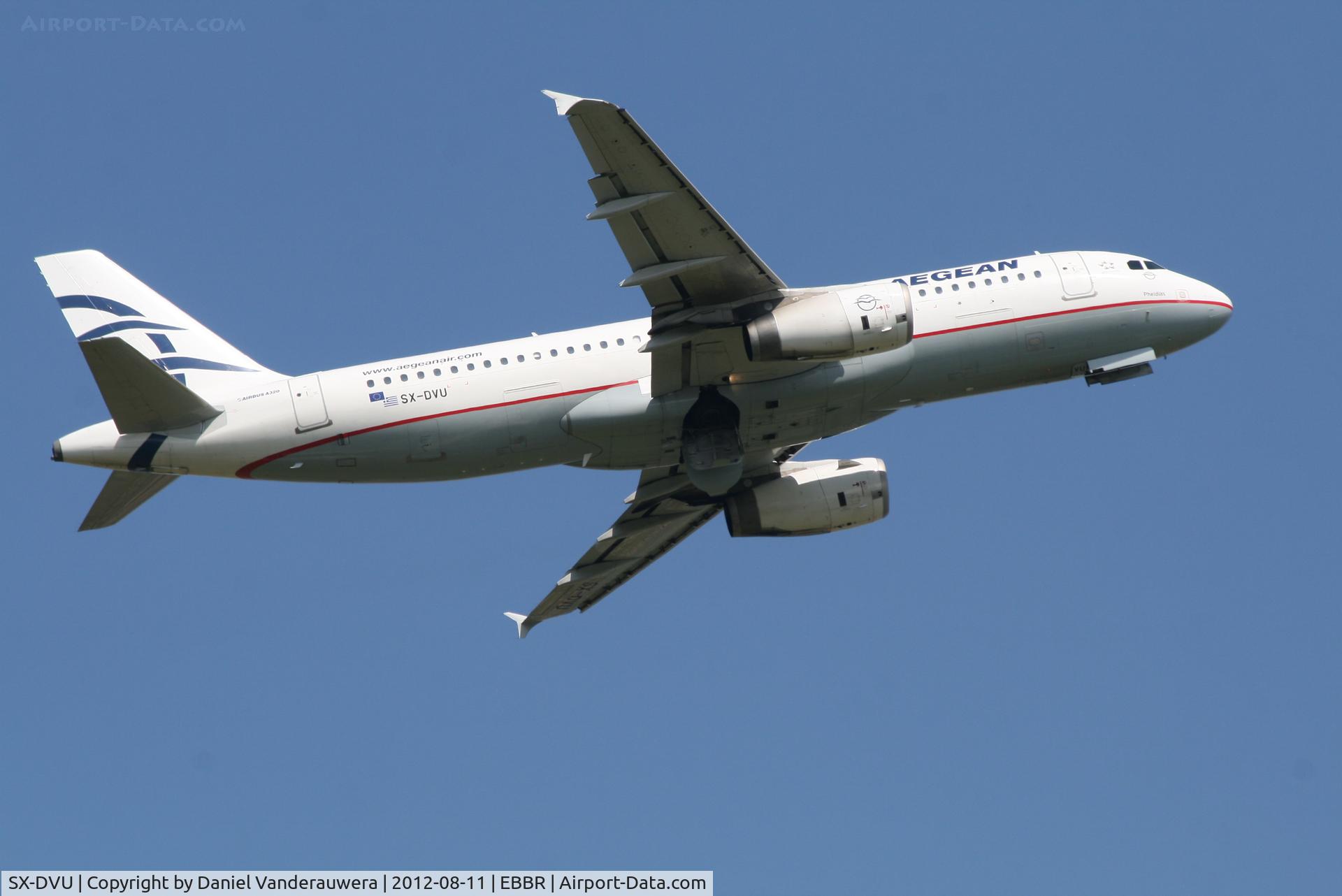 SX-DVU, 2009 Airbus A320-232 C/N 3753, Flight A3 621 is climbing from RWY 07R