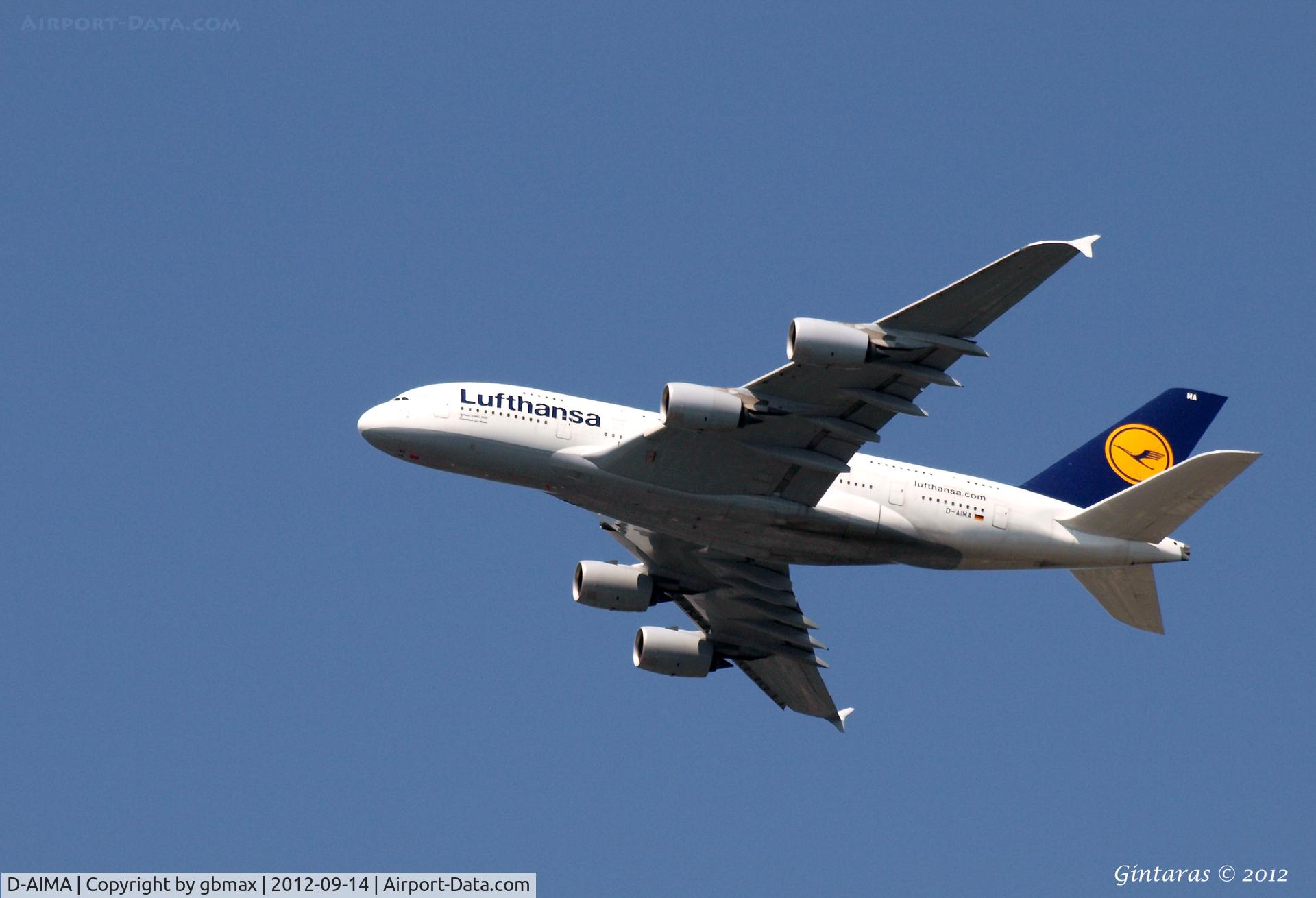 D-AIMA, 2010 Airbus A380-841 C/N 038, On approach to JFK