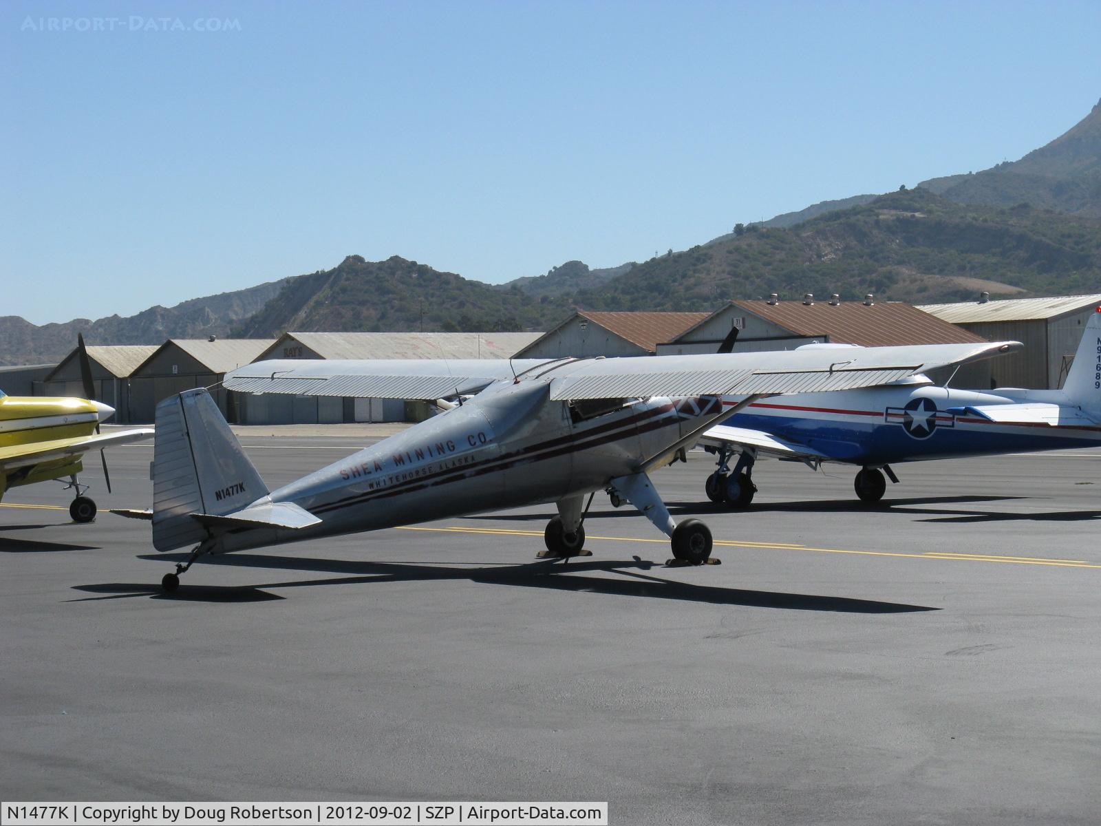N1477K, 1946 Luscombe 8A C/N 4204, 1946 Luscombe 8A, Continental A&C85 85 Hp. This aircraft has an interesting history-Alaska Gold Mining and Idaho Back-Country flying.
