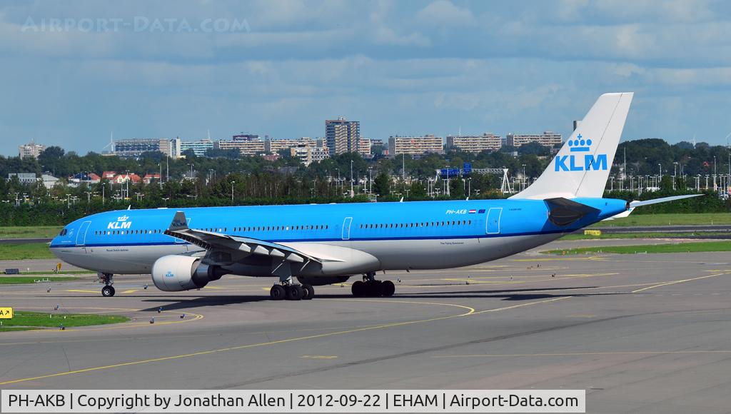 PH-AKB, 2012 Airbus A330-303 C/N 1294, KLM Airbus departing from Schiphol.