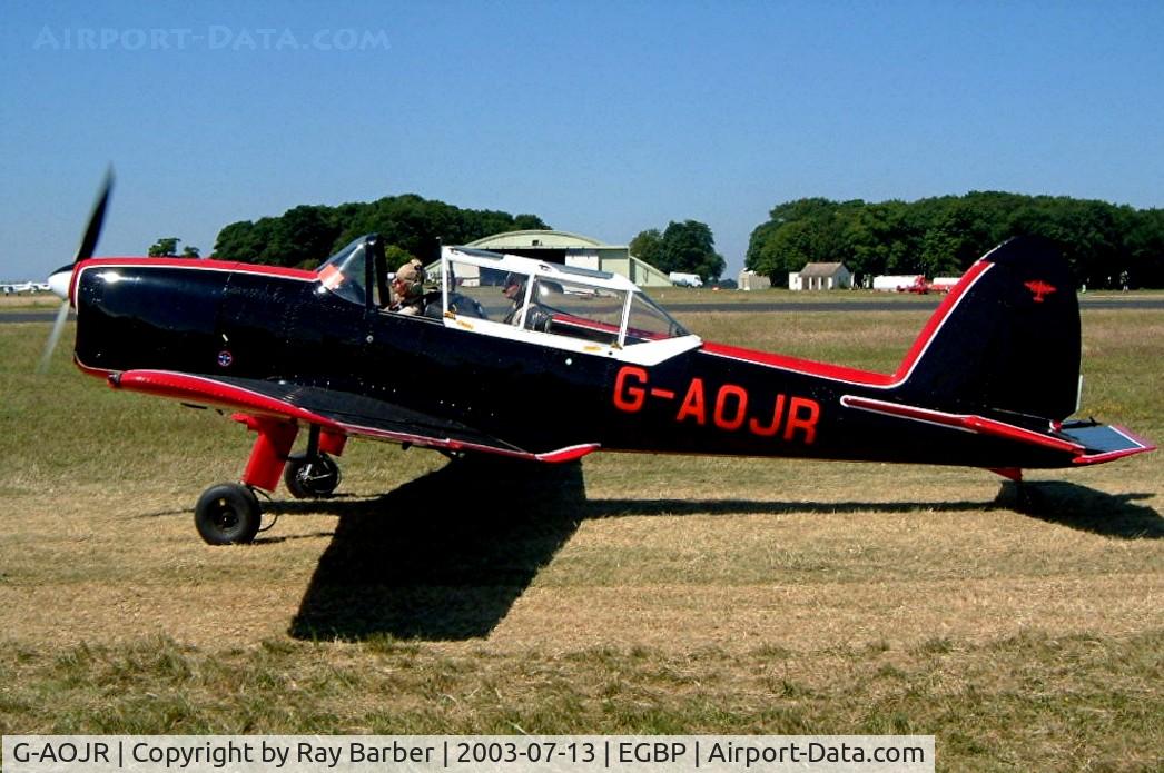 G-AOJR, 1950 De Havilland DHC-1 Chipmunk T.10 C/N C1/0205, DHC-1 Chipmunk 22 [C1/0205] Kemble~G 13/07/2003