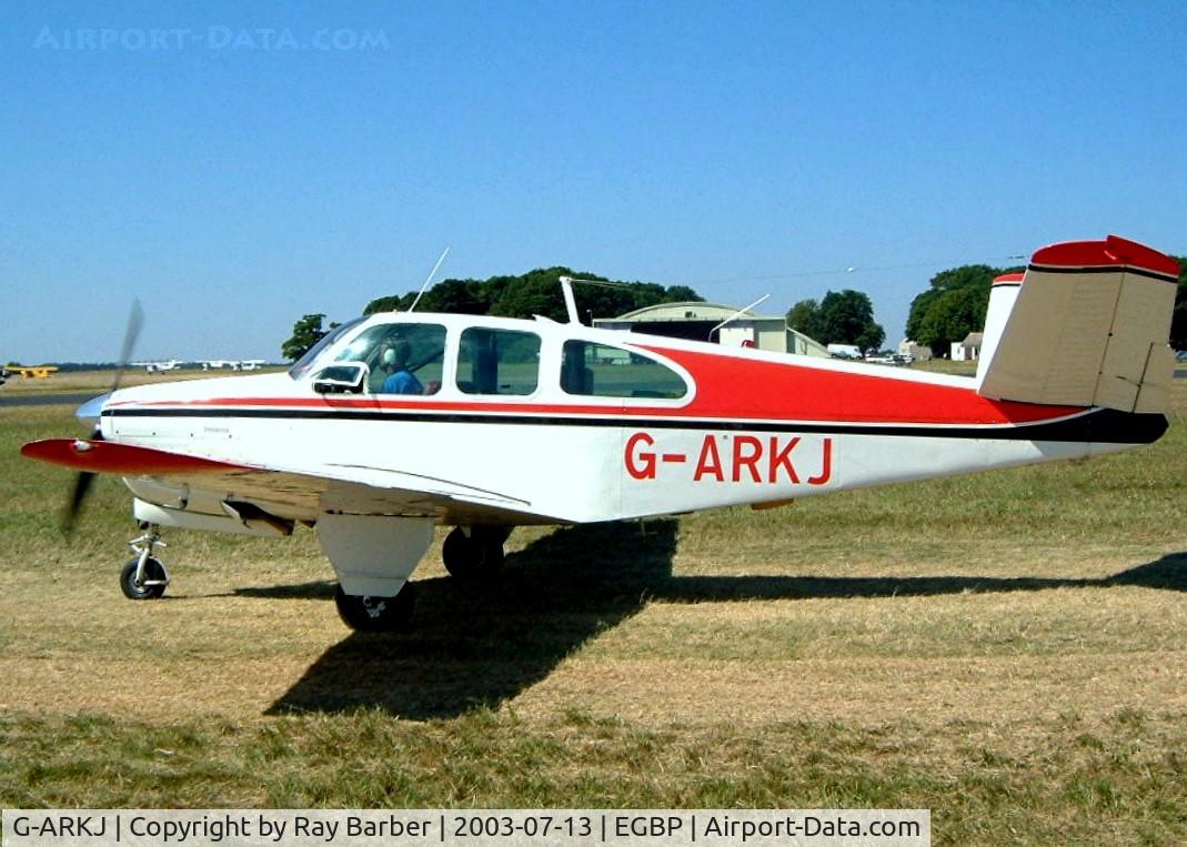 G-ARKJ, 1961 Beech N35 Bonanza C/N D-6736, Beech N35 Bonanza [D-6736] Kemble~G 13/07/2003