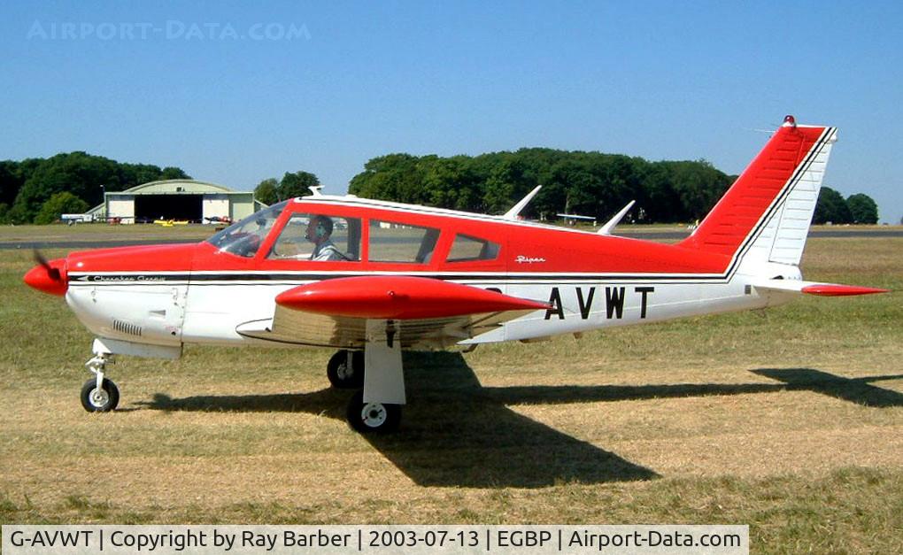 G-AVWT, 1968 Piper PA-28R-180 Cherokee Arrow C/N 28R-30362, Piper PA-28R-180 Cherokee Arrow [28R-30362] Kemble~G 13/07/2003