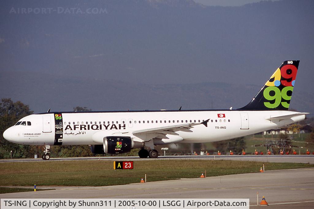 TS-ING, 1990 Airbus A320-211 C/N 140, Ready for take off