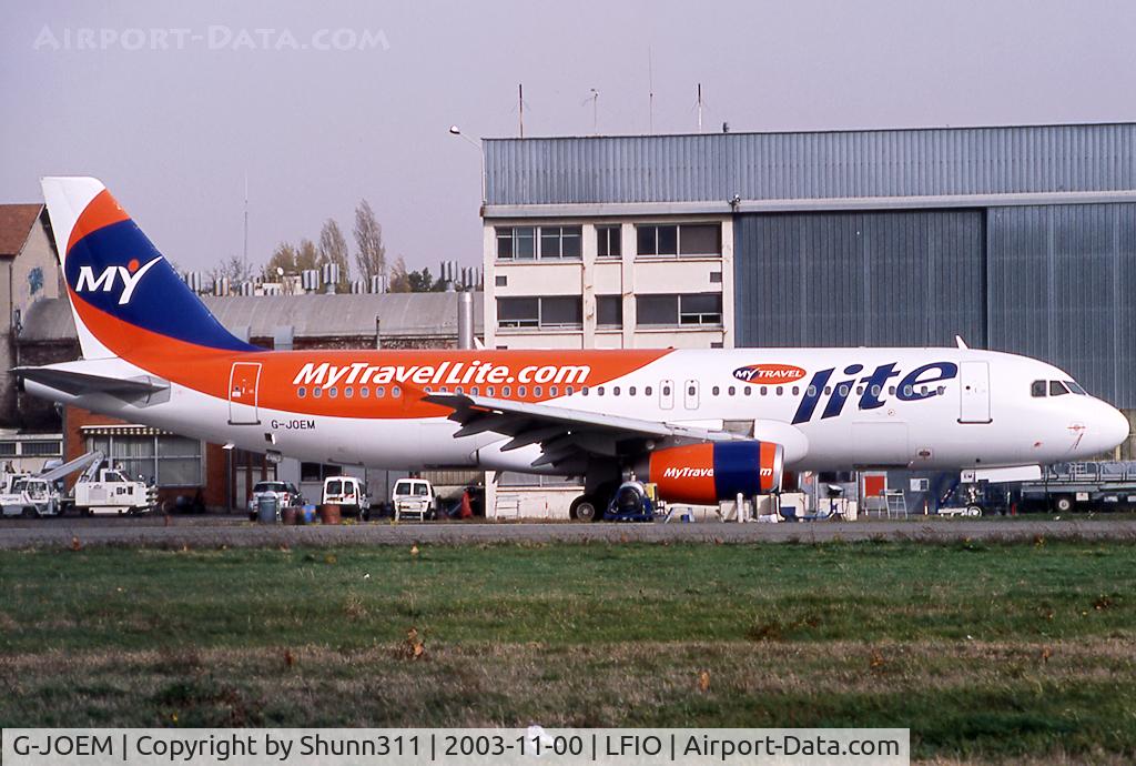 G-JOEM, 1993 Airbus A320-231 C/N 449, On maintenance...
