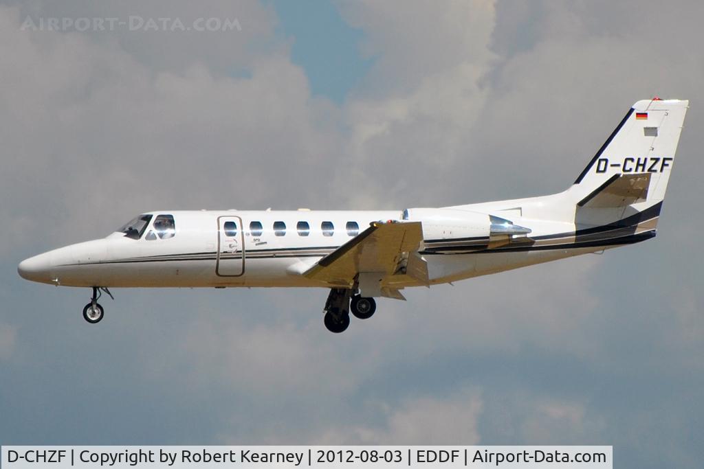 D-CHZF, 1999 Cessna 550 Citation Bravo C/N 550-0866, On short finals for r/w 25L