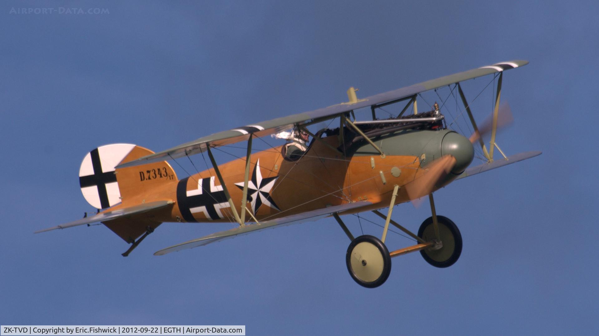 ZK-TVD, 2011 Albatros D-Va Replica C/N 83, 43. ZK-TVD at Shuttleworth Uncovered - Air Show, Sept. 2012.