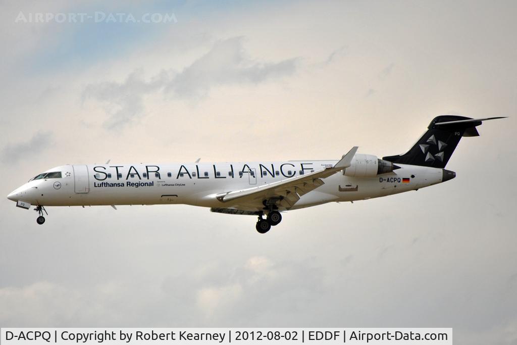 D-ACPQ, 2003 Canadair CRJ-700 (CL-600-2C10) Regional Jet C/N 10091, On short finals for r/w 25L