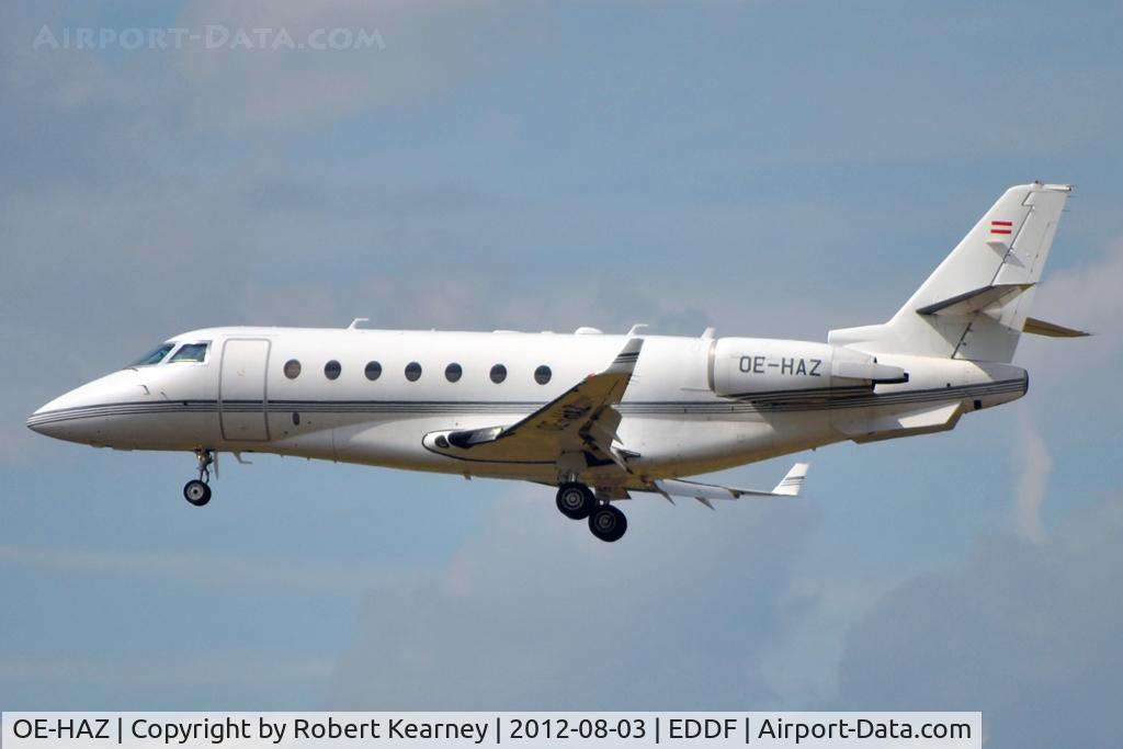 OE-HAZ, 2004 Gulfstream Aerospace G200 C/N 102, On short finals for r/w 25L