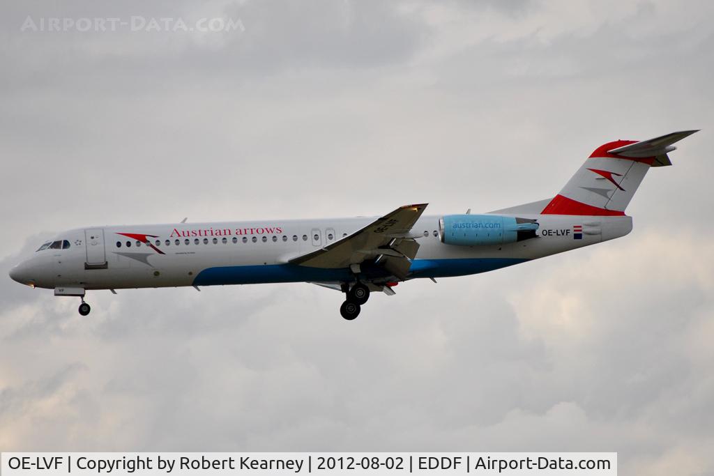OE-LVF, 1993 Fokker 100 (F-28-0100) C/N 11483, On short finals for r/w 25L