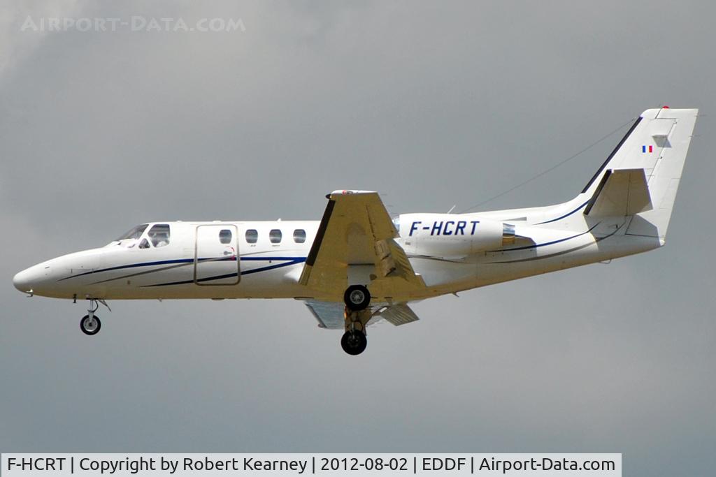 F-HCRT, 1981 Cessna 550 Citation II C/N 550-0257, On short finals for r/w 25L
