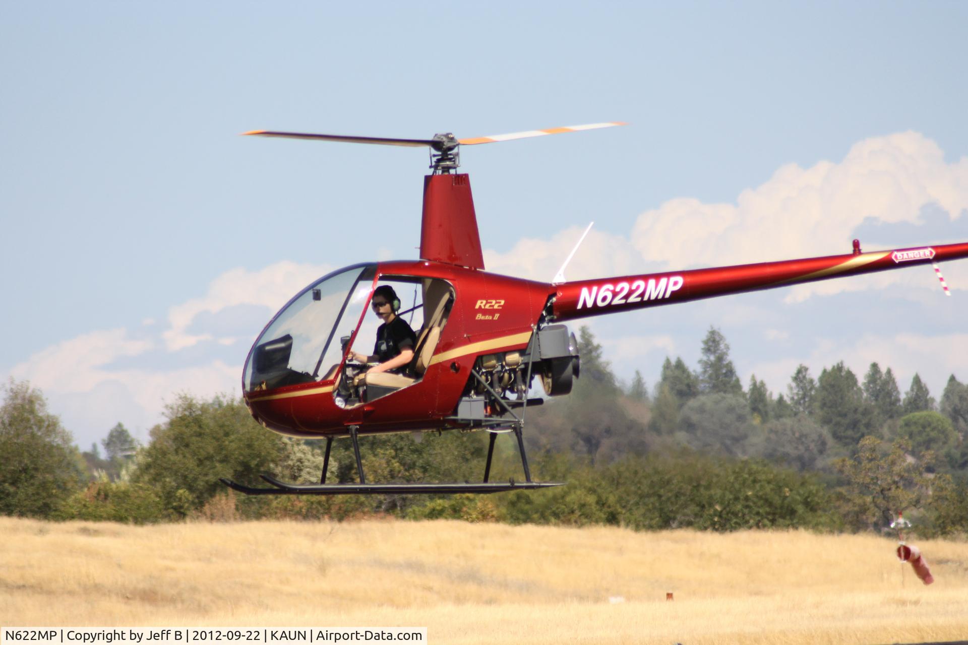 N622MP, 2006 Robinson R22 BETA C/N 4016, Austin B of El Dorado Hills getting some solo time.