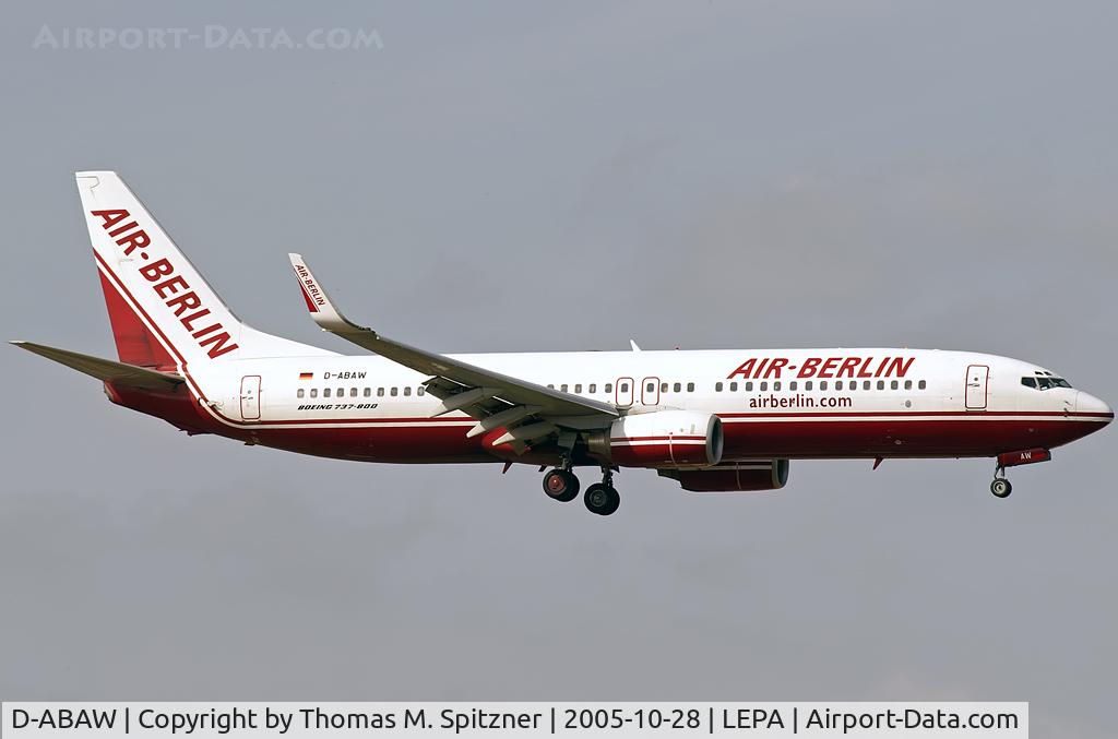D-ABAW, 2000 Boeing 737-86J C/N 30062, Air Berlin D-ABAW in old AB c/s