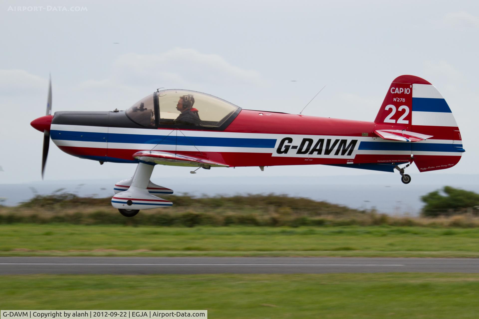 G-DAVM, 1998 Mudry CAP-10B C/N 278, Taking off from Alderney for the 2012 Schneider Trophy air race