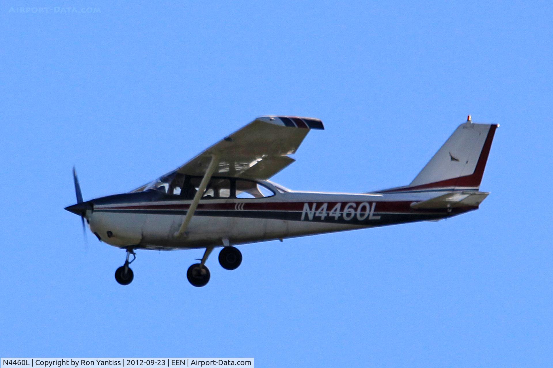 N4460L, 1966 Cessna 172G C/N 17254555, Final for runway 02, Dillant-Hopkins Airport, Keene, NH