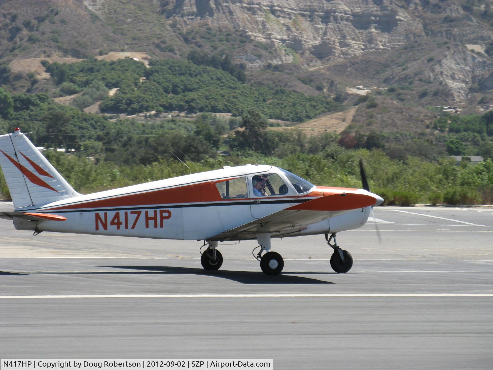 N417HP, 1964 Piper PA-28-140 C/N 28-20276, 1964 Piper PA-28-140 CHEROKEE, Lycoming O-320-E2A 150 Hp, landing roll Rwy 22