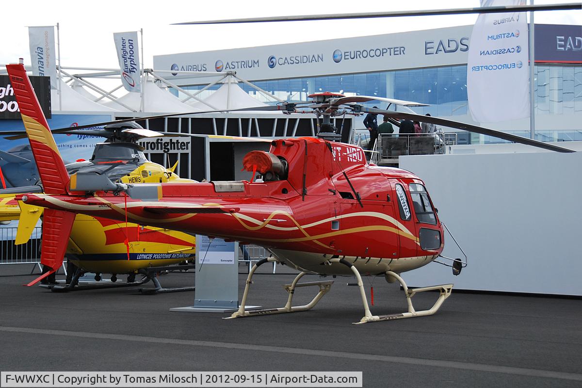 F-WWXC, 2012 Aerospatiale AS-350B-3e Ecureuil C/N Not found F-WWXC, Will become VT-NBD. ILA 2012.