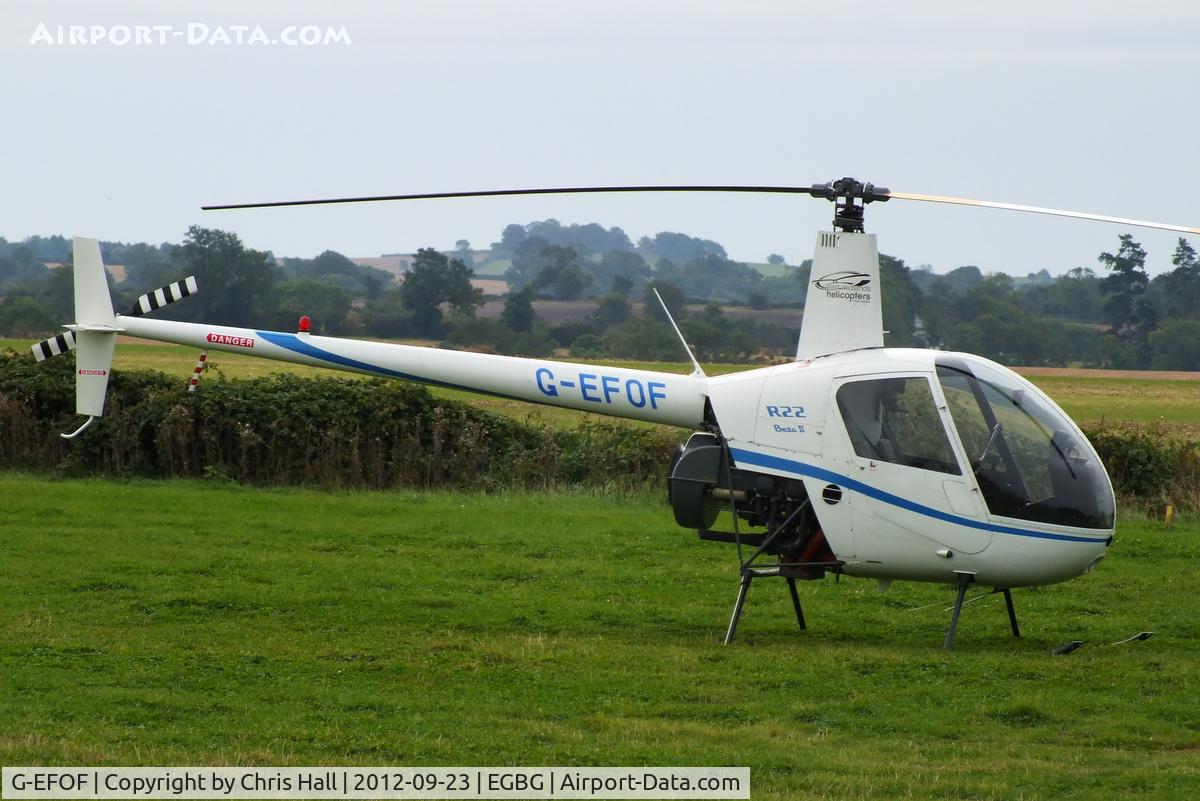 G-EFOF, 2004 Robinson R22 Beta C/N 3605, at Leicester Airport