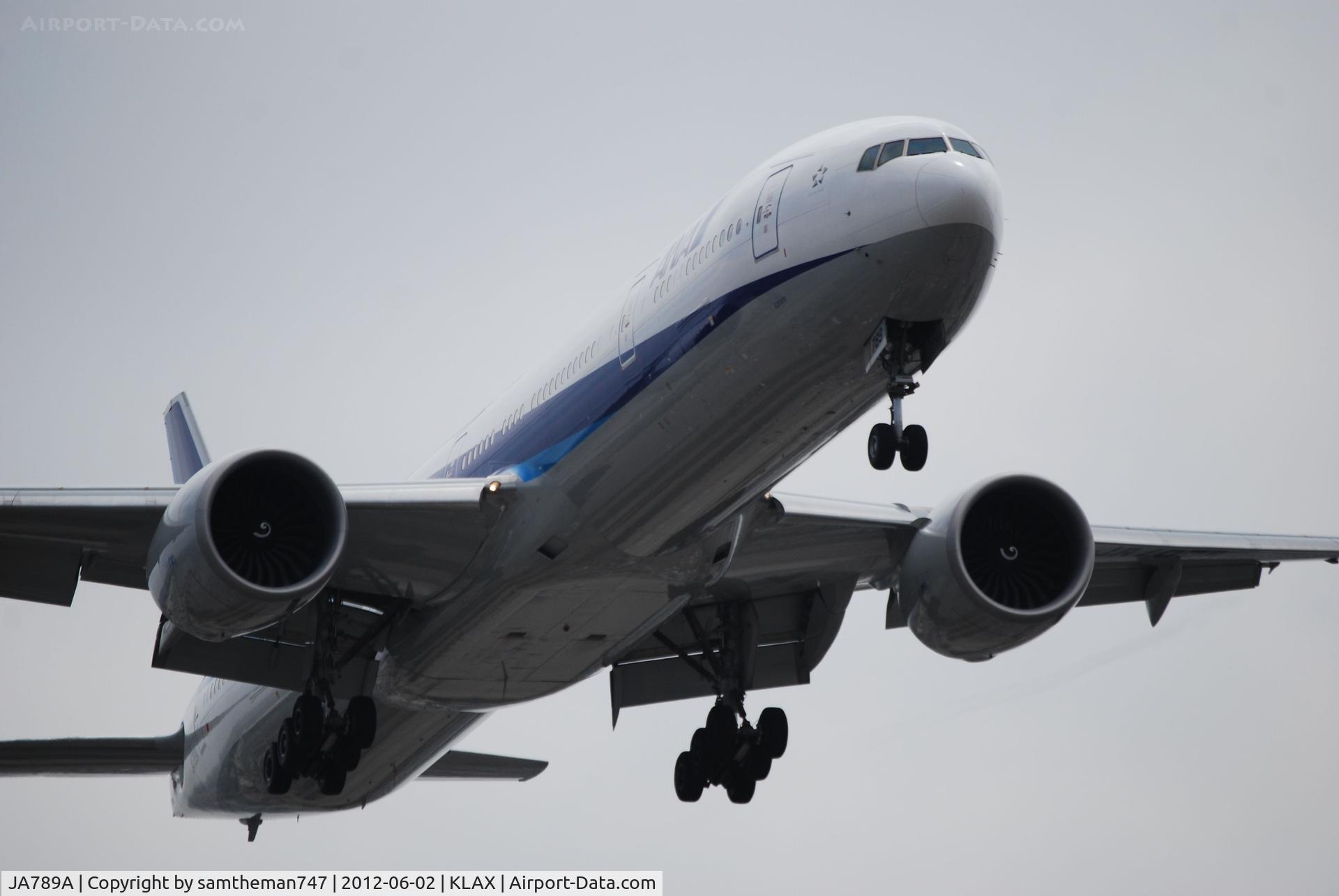 JA789A, 2010 Boeing 777-381/ER C/N 40687, Short Final for 24R