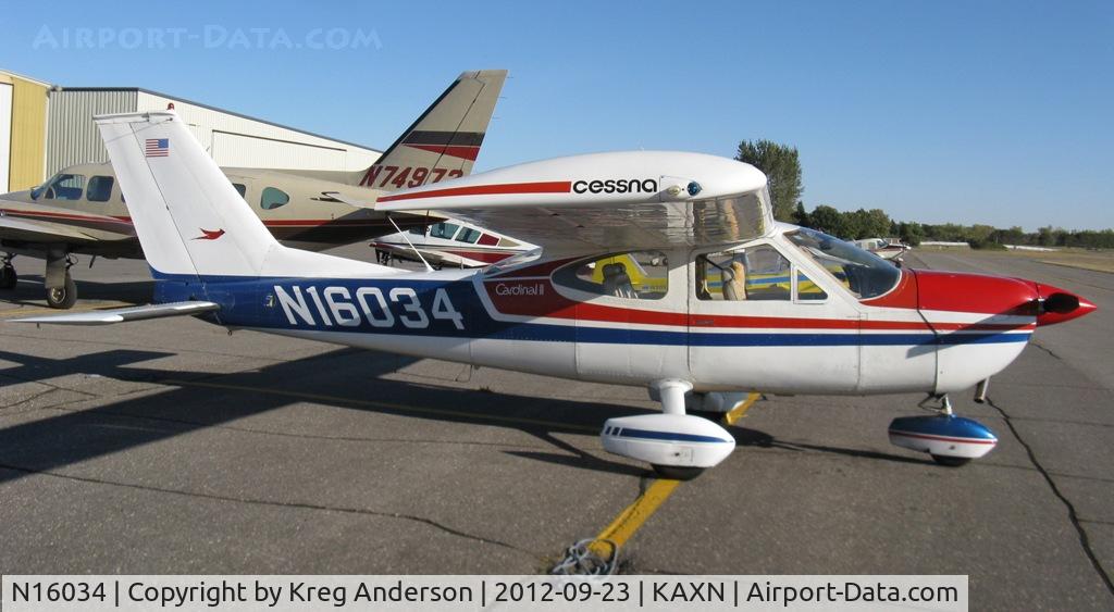 N16034, 1976 Cessna 177B Cardinal C/N 17702481, Cessna 177B Cardinal on the line.