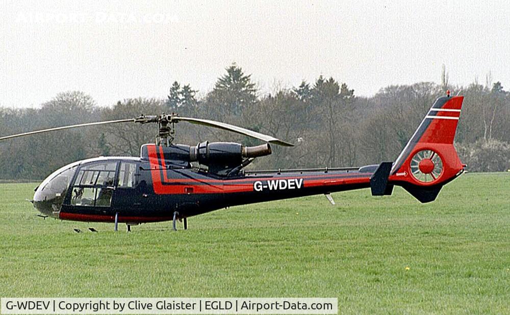 G-WDEV, 1973 Westland SA-341G Gazelle C/N WA1098, Ex: G-BBHW > G-IZEL > G-WDEV - Originally owned to, Westland Helicopters Ltd in September 1973 as G-BBHW and currently with, Cropspray Ltd since November 2011 as G-WDEV. De-registered as cancelled by the CAA in August 2012.