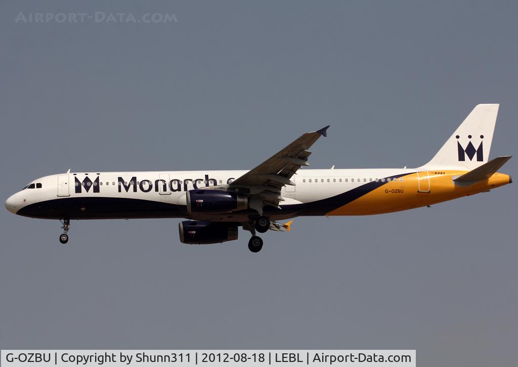 G-OZBU, 2008 Airbus A321-231 C/N 3575, Landing rwy 25R