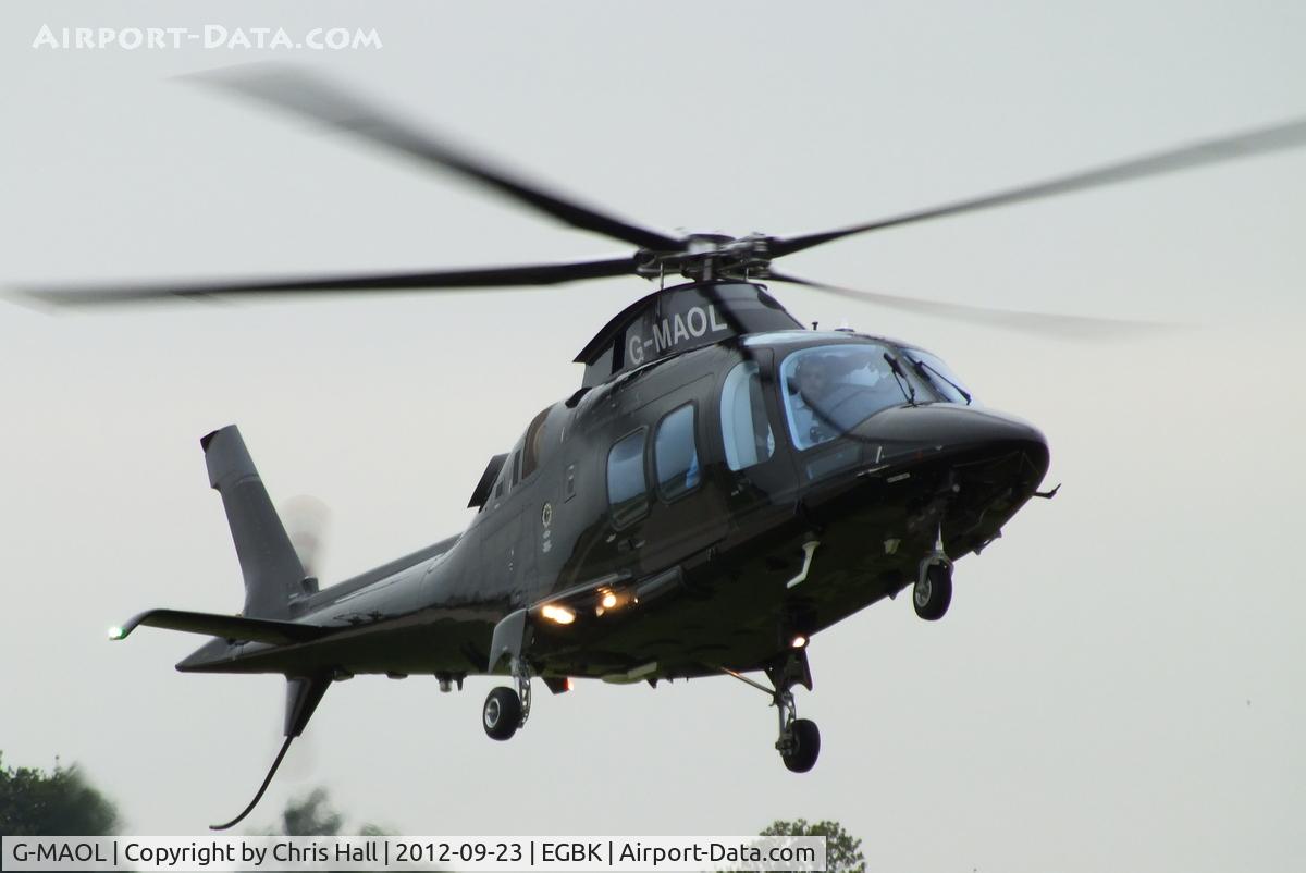 G-MAOL, 2012 AgustaWestland AW-109SP Grand New C/N 22271, registered to “Mash Aviation Ltd” at the same address  of sporting goods retailer SportsDirect which is owned by Newcastle United FC owner Mike Ashley