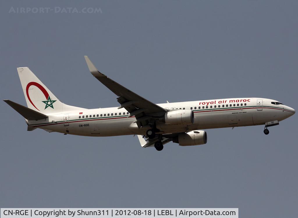 CN-RGE, 2011 Boeing 737-86N C/N 36822, Landing rwy 07L