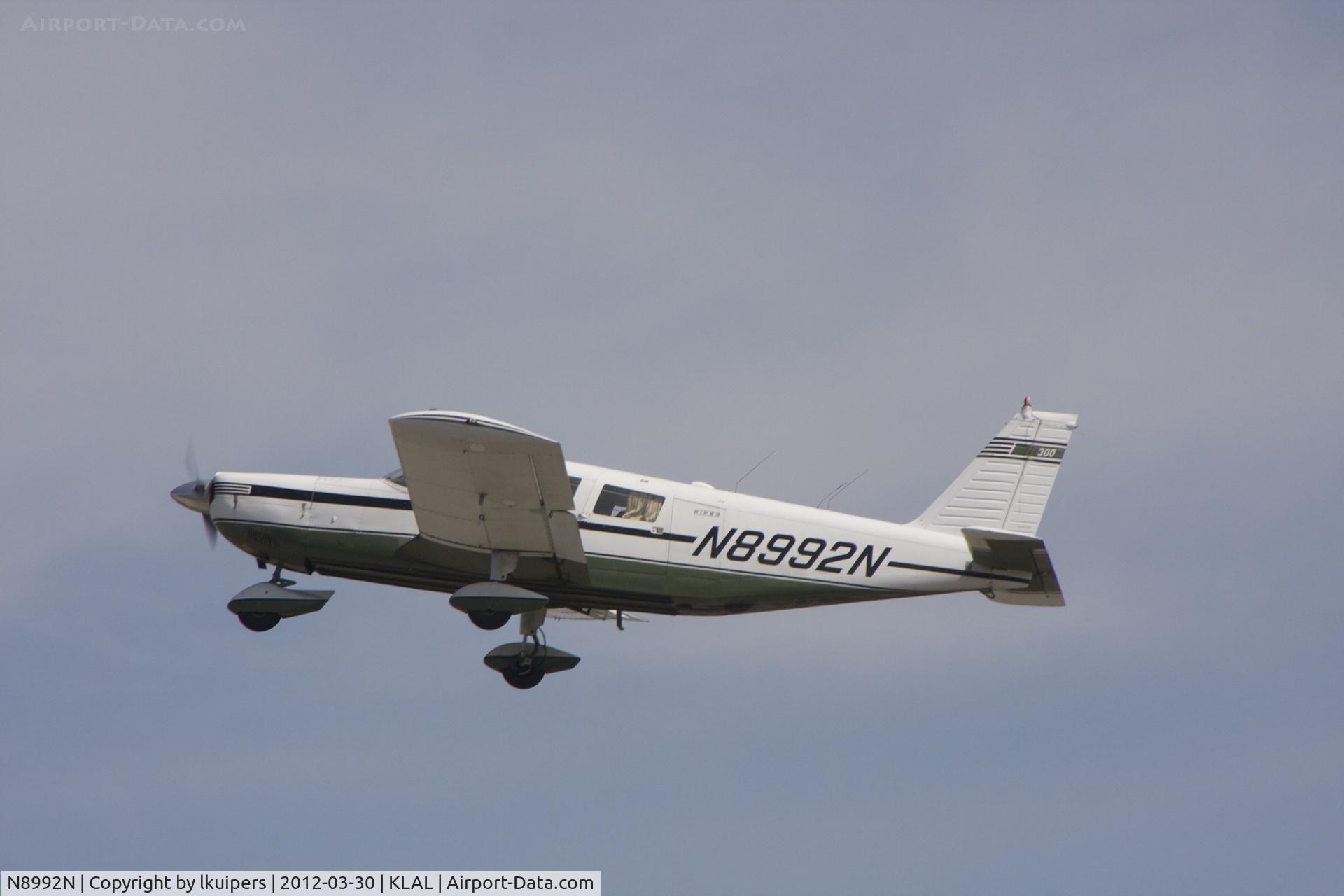N8992N, 1970 Piper PA-32-300 Cherokee Six C/N 32-40875, In take off from Lakeland Linder airport at Sun n Fun 2012